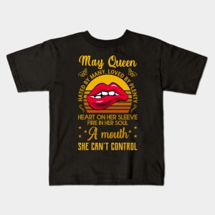 May Birthday Queen Kids T-Shirt